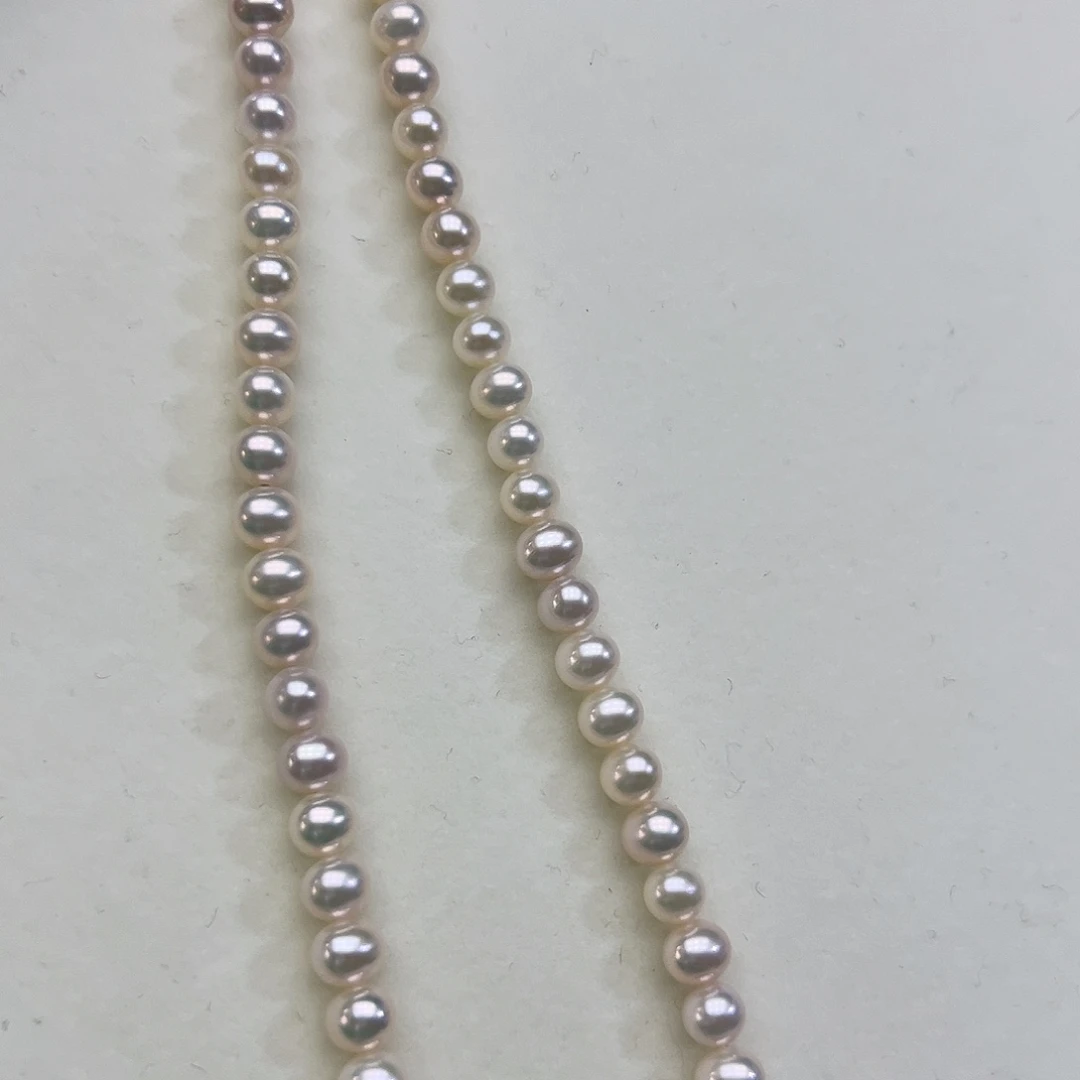 淡水珍珠颈饰银S925镶嵌➕➕6-6.5高品极光炫彩