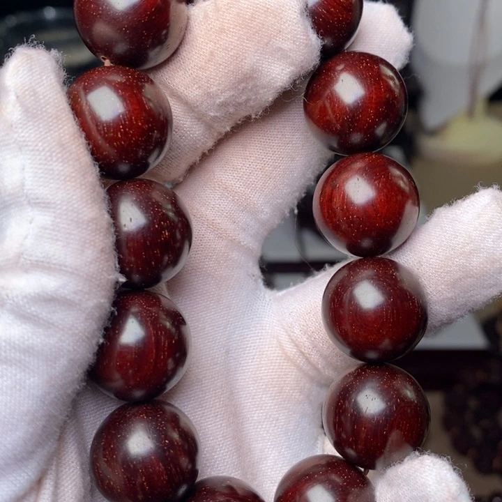 ****手串/手链小叶紫檀原汁原味1.8cm 5星泥料 金星