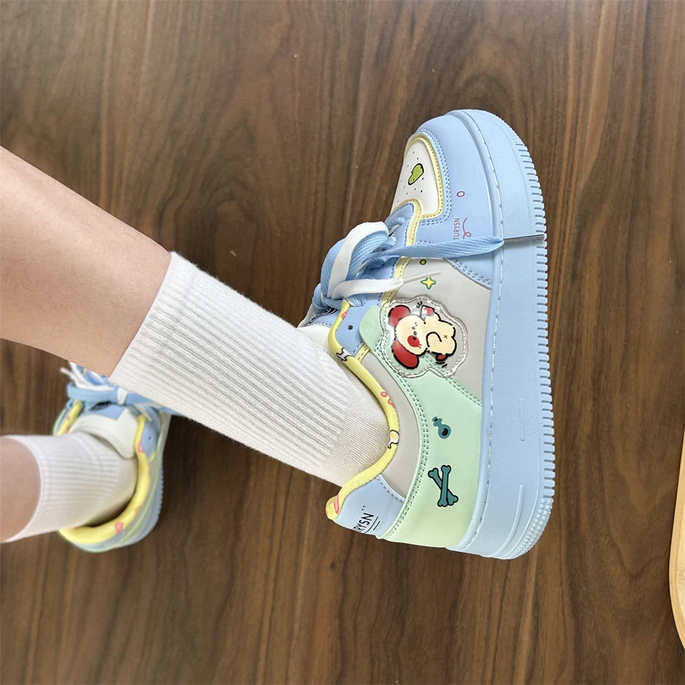 易少年 原创糖果涂鸦休闲2025春夏百搭小白鞋新款爆款女休闲板鞋