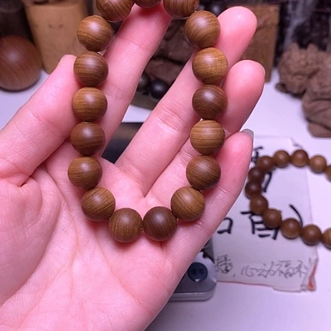 檀香木手串/手链檀香黑肉1.2/17横纹虎皮沉