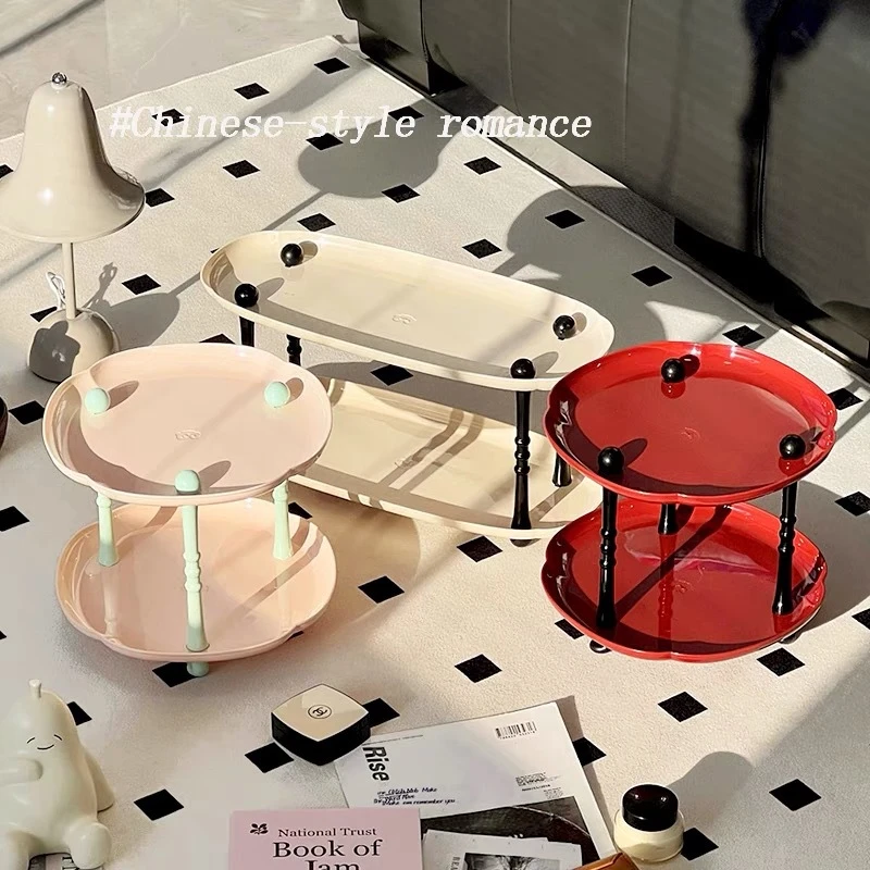 高级感梳妆台桌面香水置物架化妆品收纳架护肤品收纳玄关桌上架子