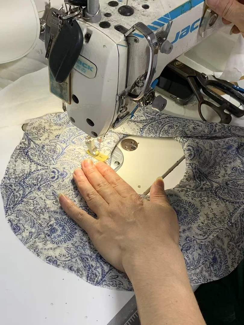 崔星星【青花瓷发圈】法式手工大号发圈百搭优雅气质发绳褶皱发饰