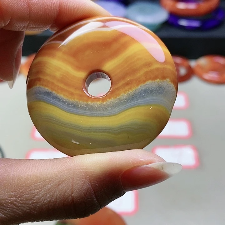 玛瑙/玉髓吊坠(不含链)未镶嵌晶**品