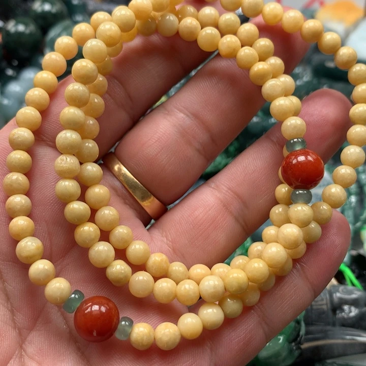 翡翠颈饰未镶嵌保真天然A货翡翠
