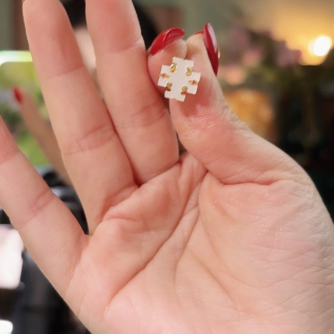 琉璃纯铜合金耳钉