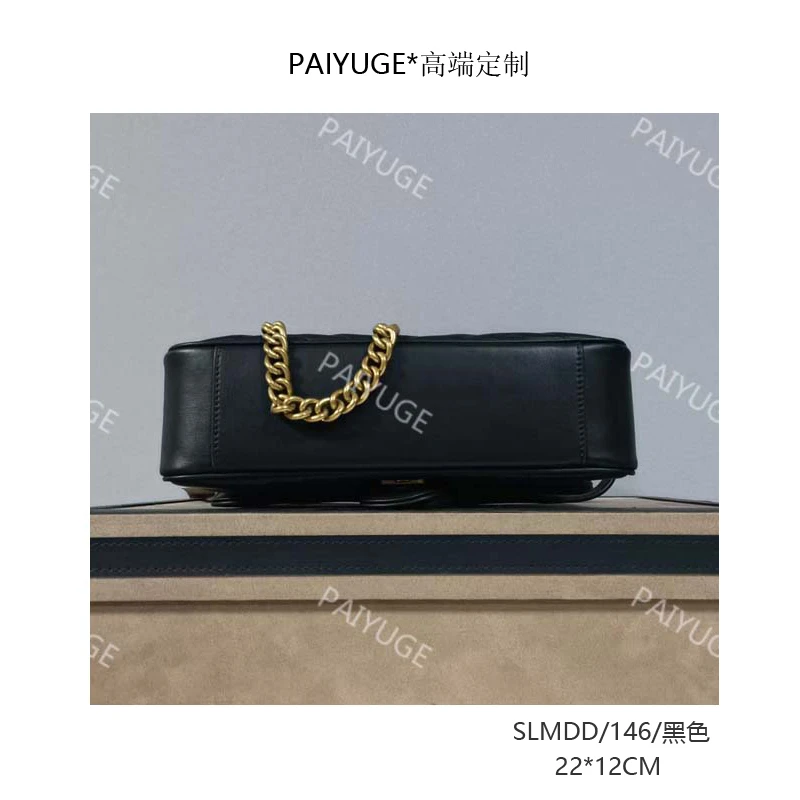 SLMDD/146/黑 paiyuge高端订制女士手提单肩斜挎包 146