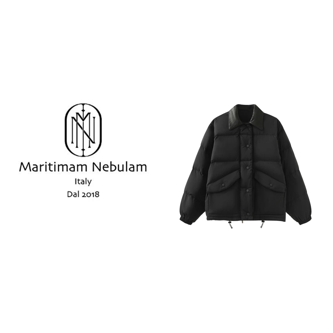 MN-【静奢暮色】牛皮翻领时尚90白鹅绒外套 JHC2101