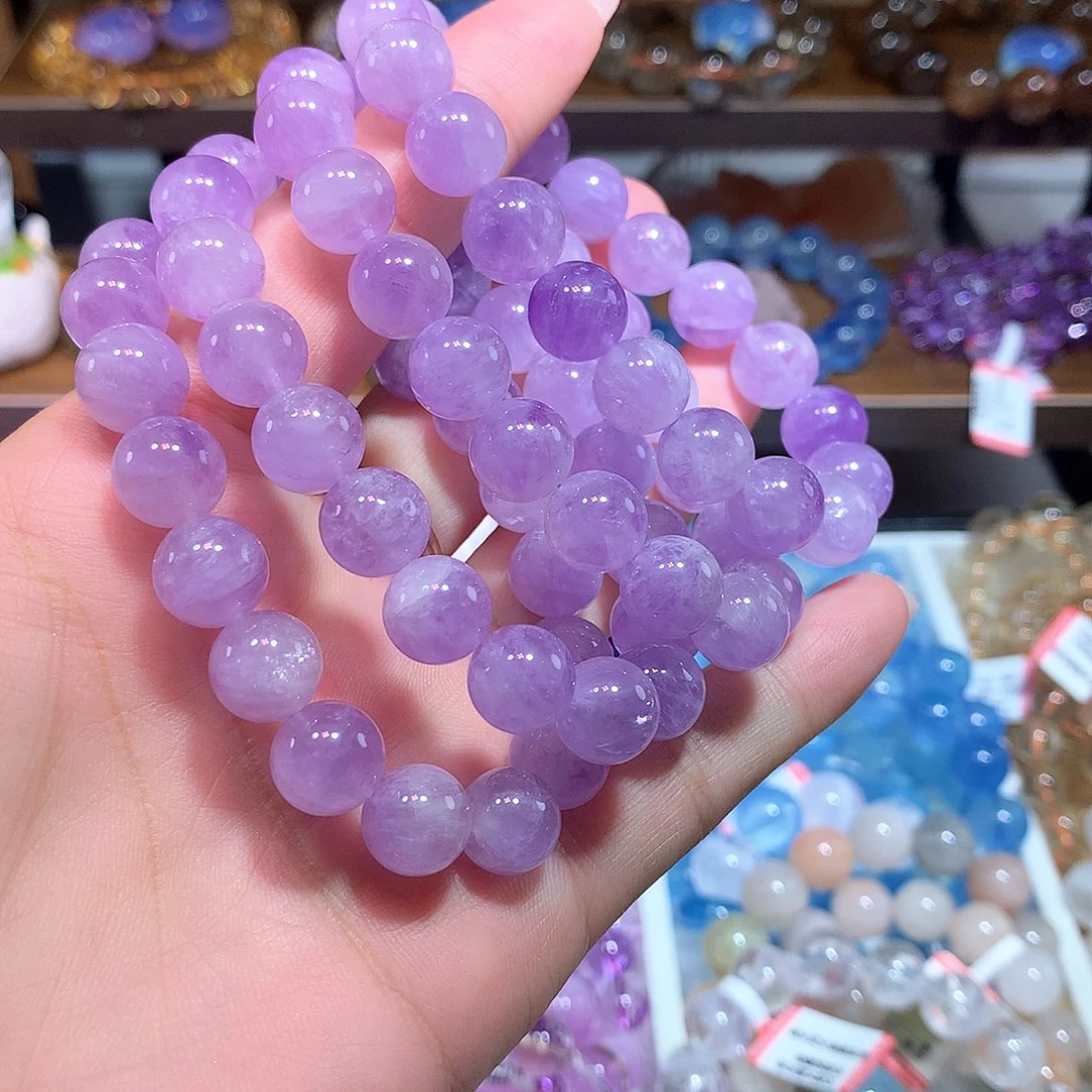 水晶手串未镶嵌薰衣草10mm