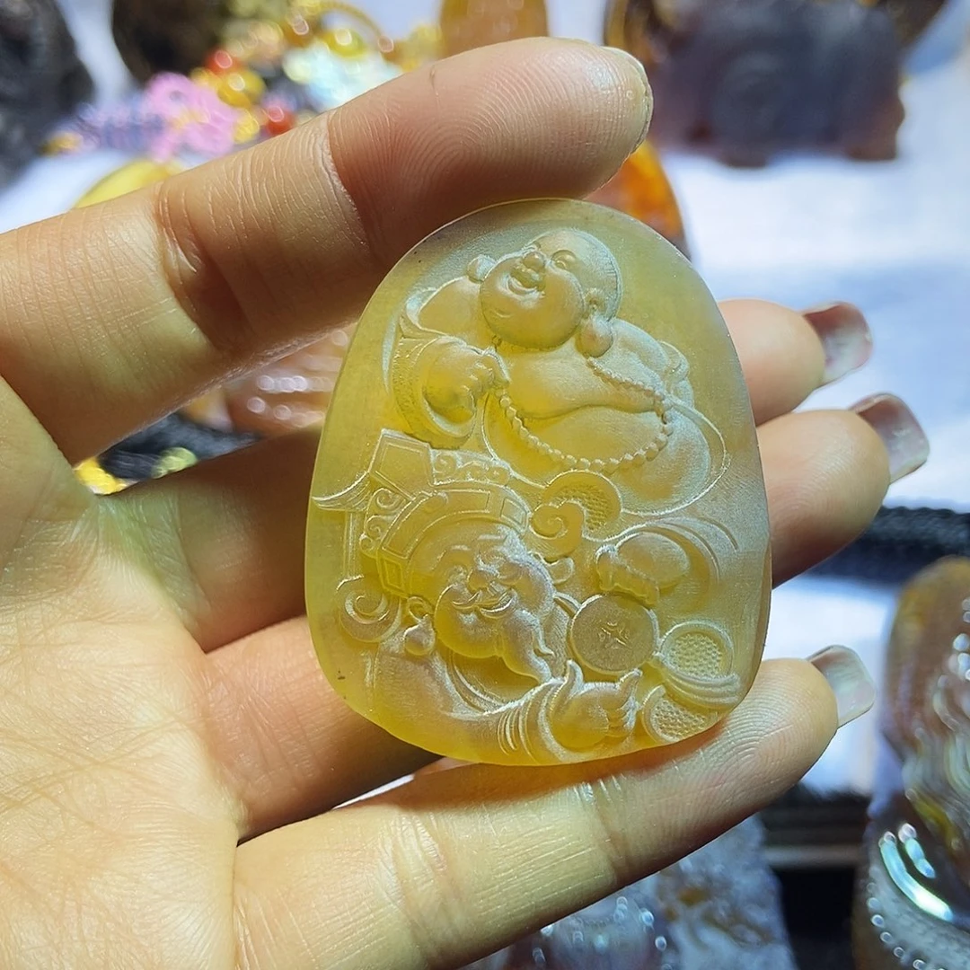 琥珀颈饰未镶嵌@****&财富