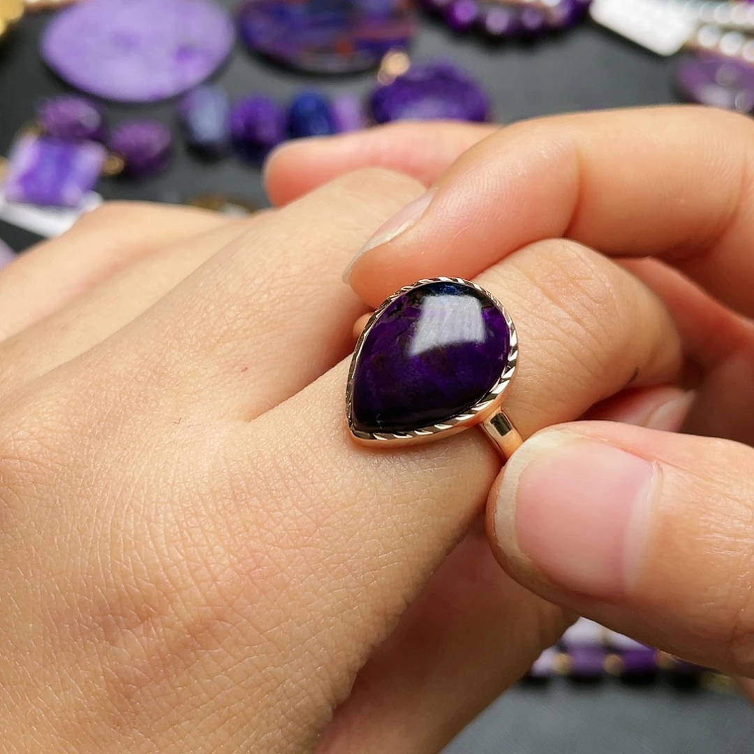 苏纪石（舒俱来）戒指银S925镶嵌