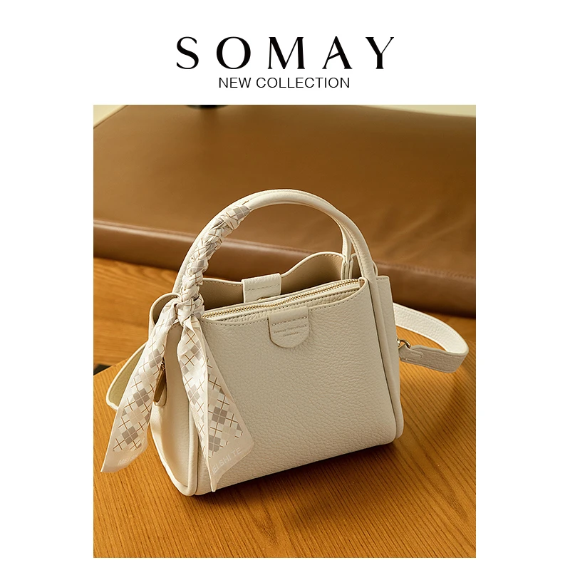 手提包包女款爆款2025新款小众水桶包百搭气质单肩斜挎包腋下女包