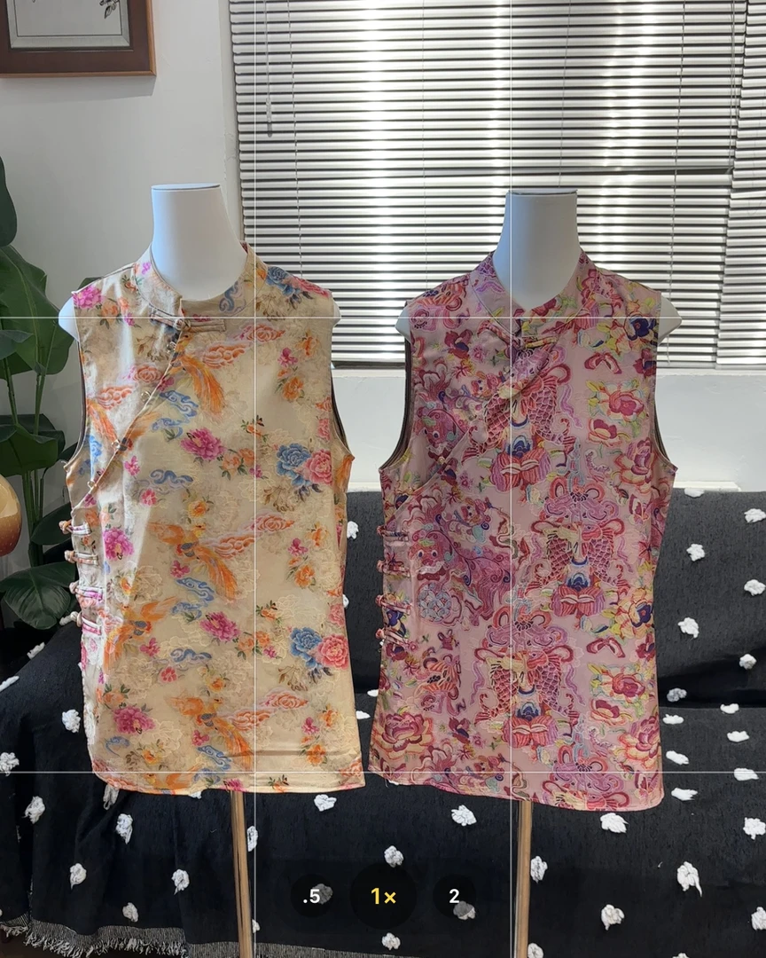 新疆包邮【826】国风盘扣马甲-衣长73