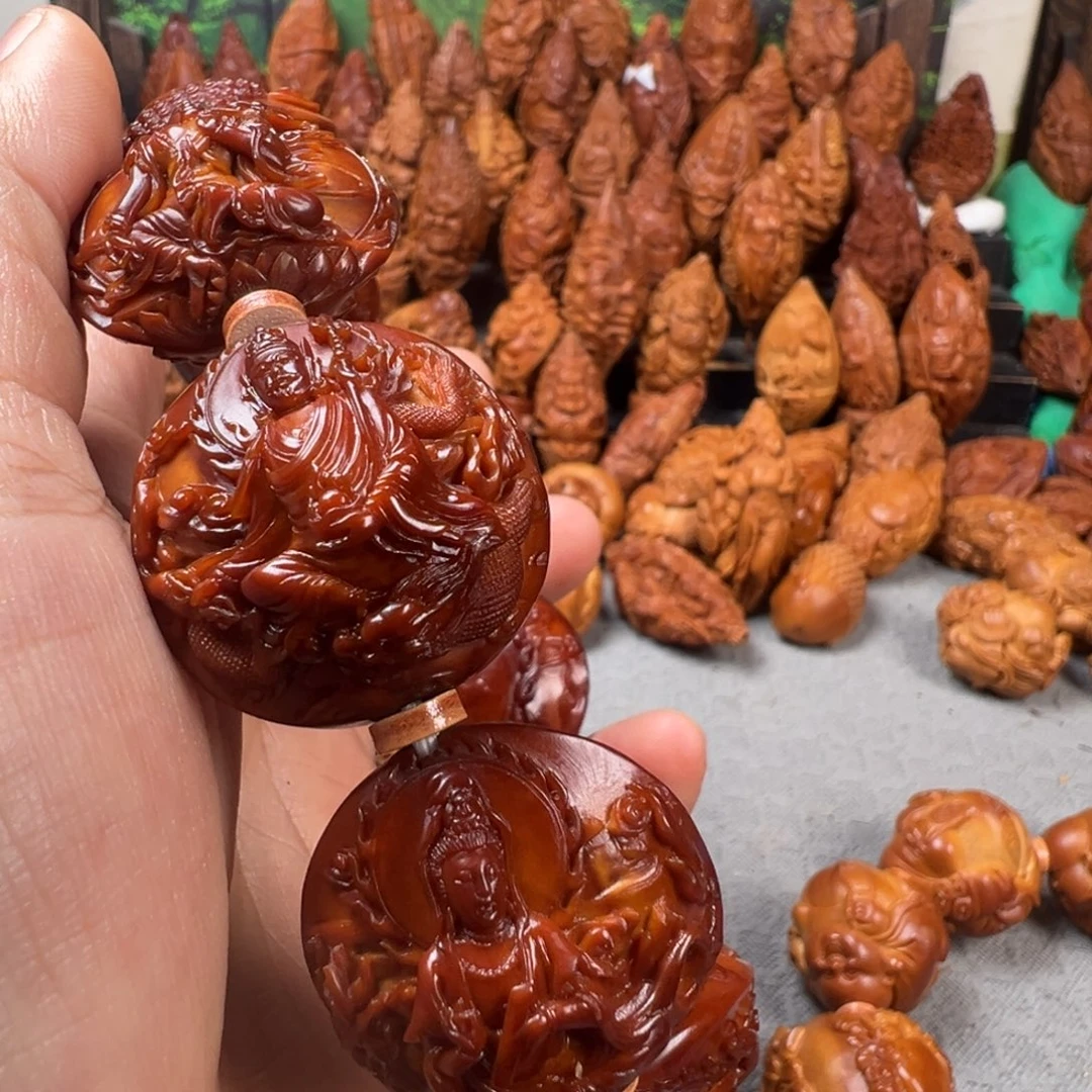 小***人橄榄核手串/手链核雕