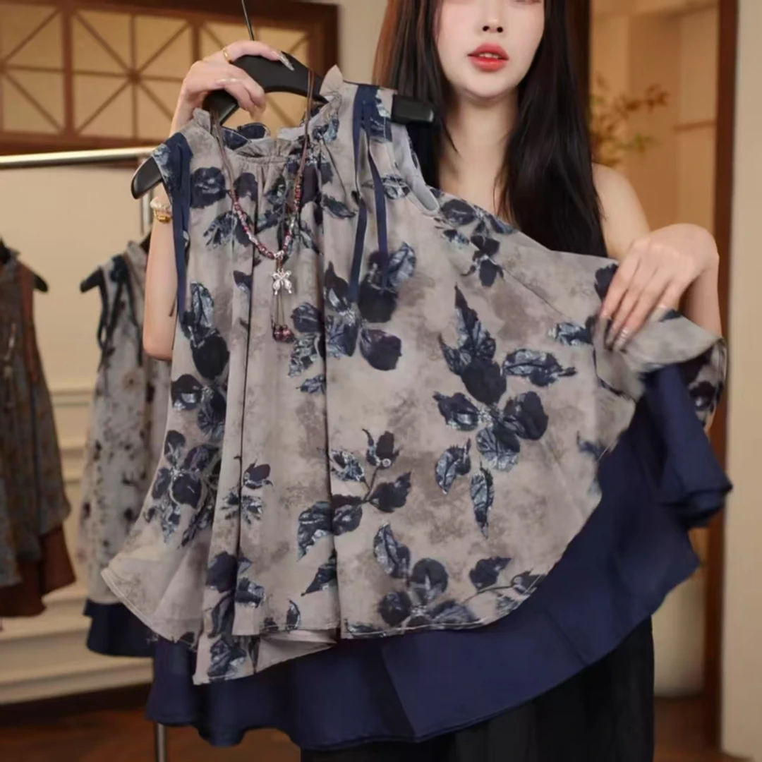 女童夏季连衣裙新款中大童韩系碎花裙儿童夏天薄款裙子