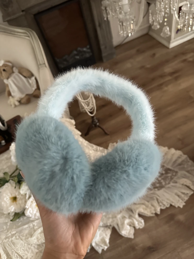 安霓王妃【冰川蓝】仿狐狸毛保暖冬季耳包耳暖