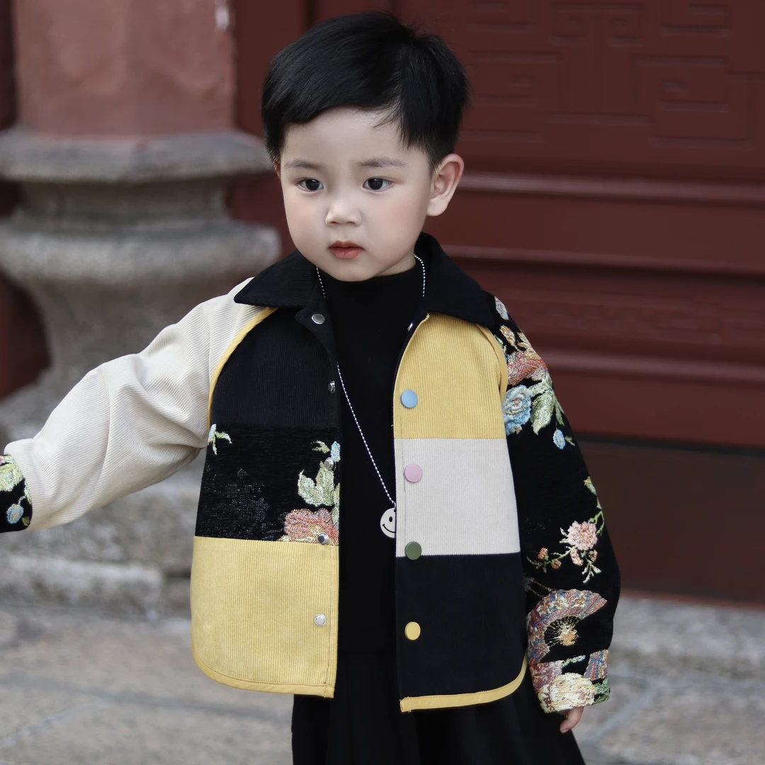 壹号【牡丹国色】春秋季男童女童时尚潮流外套MJC246064