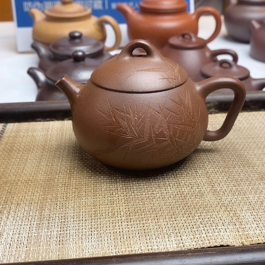 紫砂茶壶160毫升老乌泥匏瓜