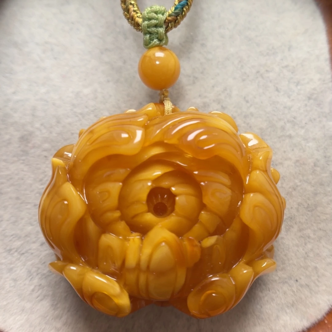 蜜蜡未镶嵌项链吊坠