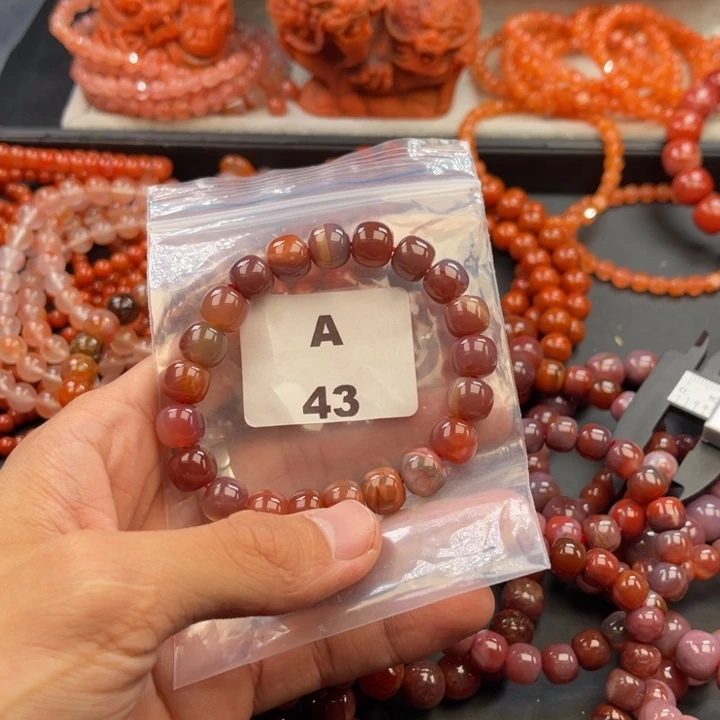 南红玛瑙未镶嵌多样性发货默认微瑕称重10mm