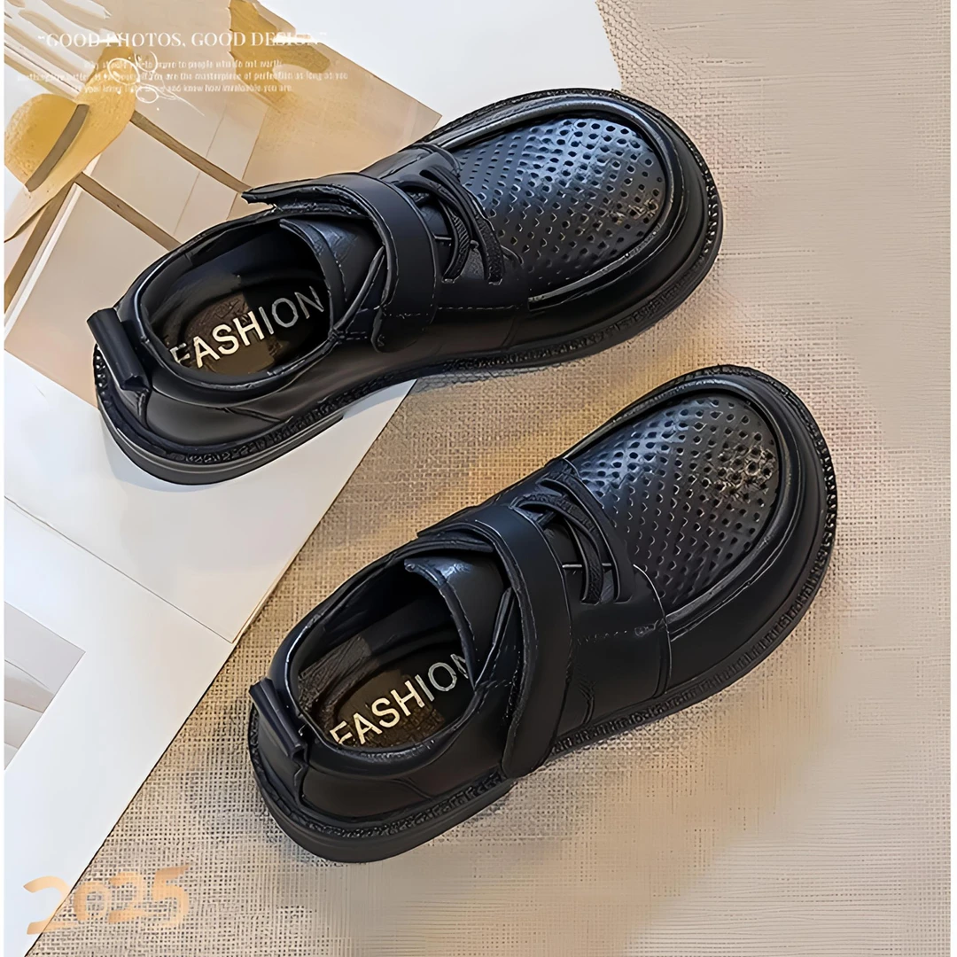 儿童皮鞋软底真皮春秋英伦风宝宝中大童6-12岁爆款2025男童黑色