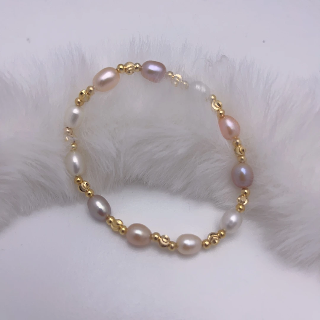 【彩霞c】约5-7mm淡水无核珍珠简约百搭轻奢经典彩色搭配 DSL00752