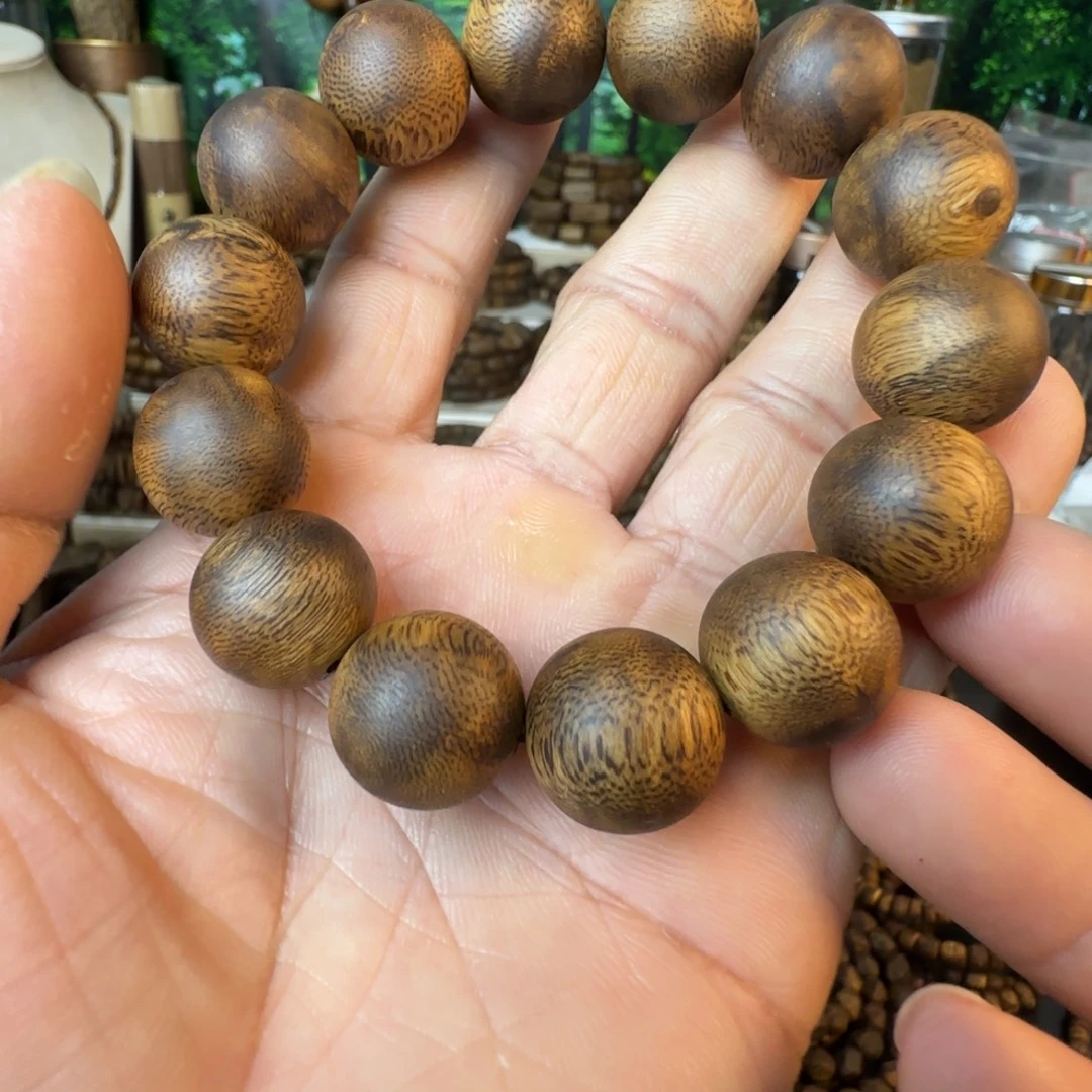 沉香手串1.6白棋圆珠单圈发一