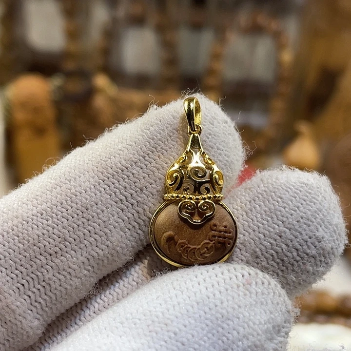 檀香木手串/手链老山檀香五子钱葫芦女生吊坠