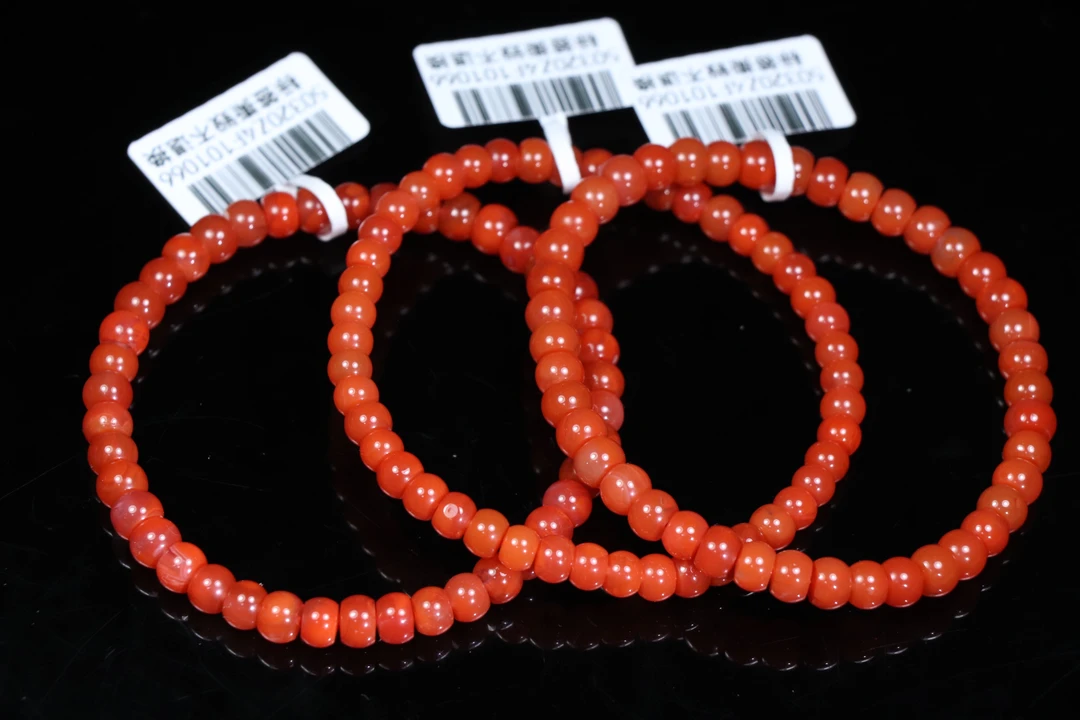 2原矿无优化南红西山杨柳老型单圈5mm左右多样发一串微色差