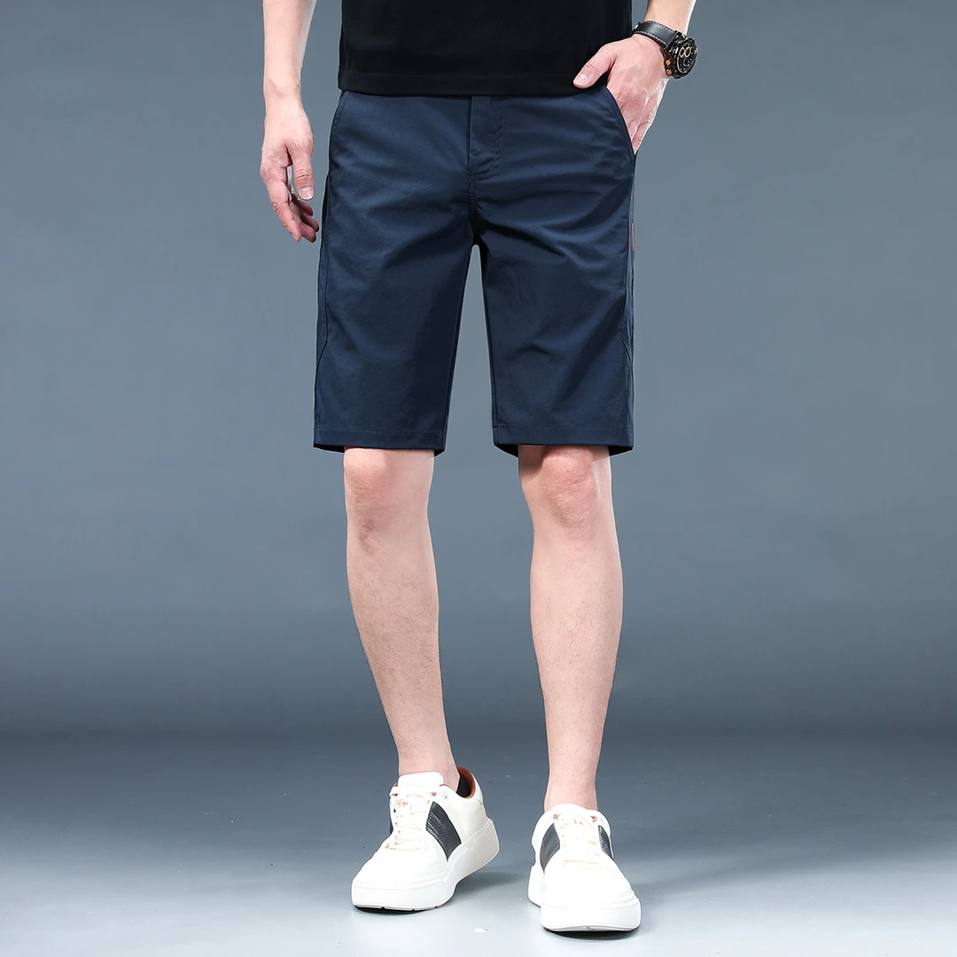 皮尔卡丹-2025年夏季新款休闲短裤宽松舒适弹力薄款百搭男裤-540