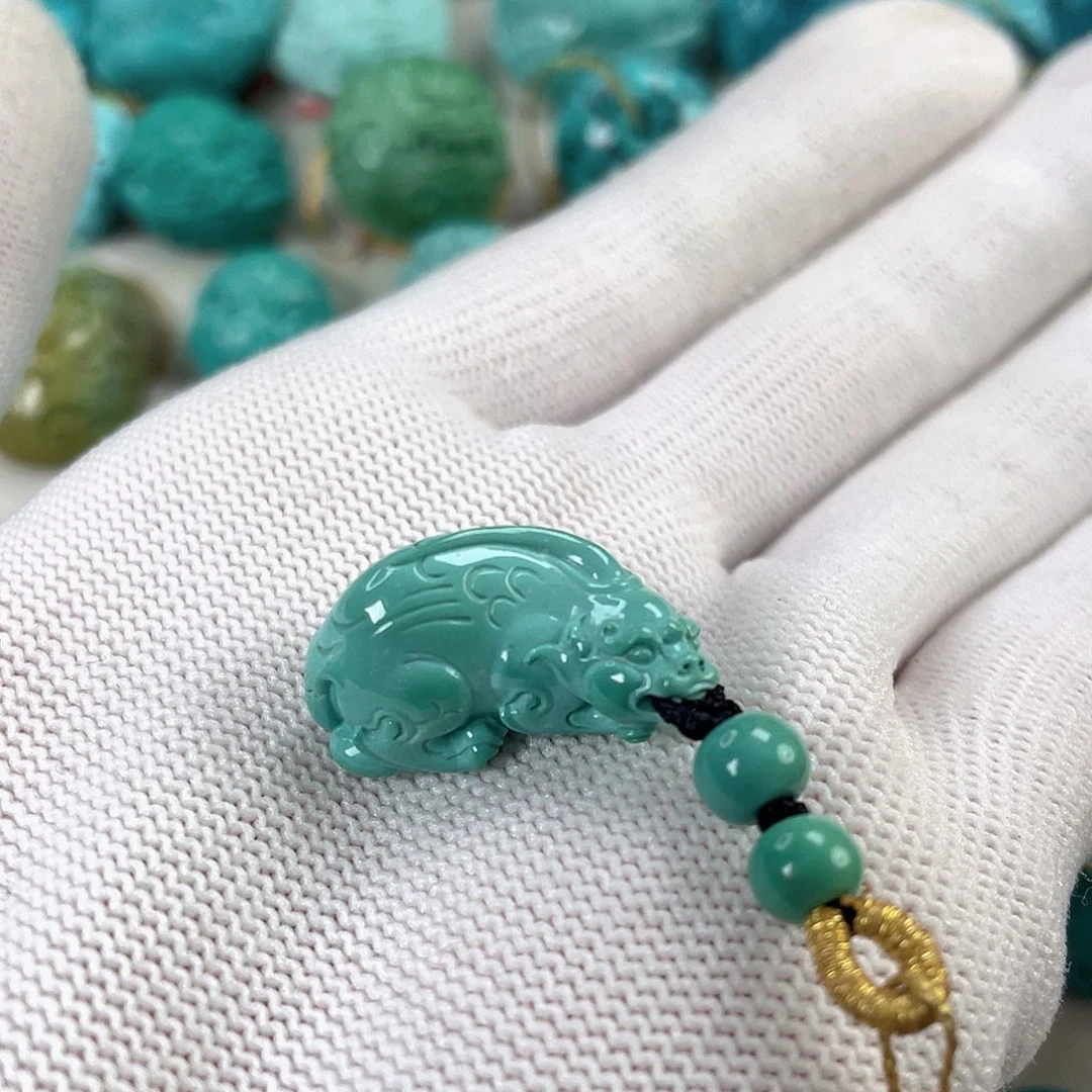 绿松石未镶嵌车挂