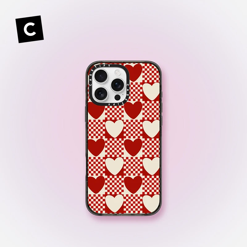 CASETiFY  方格爱心 艺术家系列 适用于iPhone16/15 手机壳