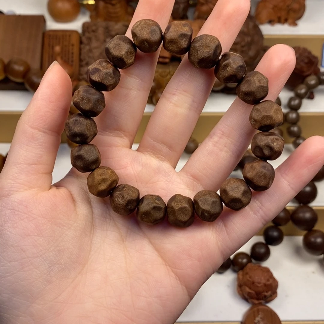 暗***袖檀香木手串/手链老山檀香1.2无相黑肉奶香