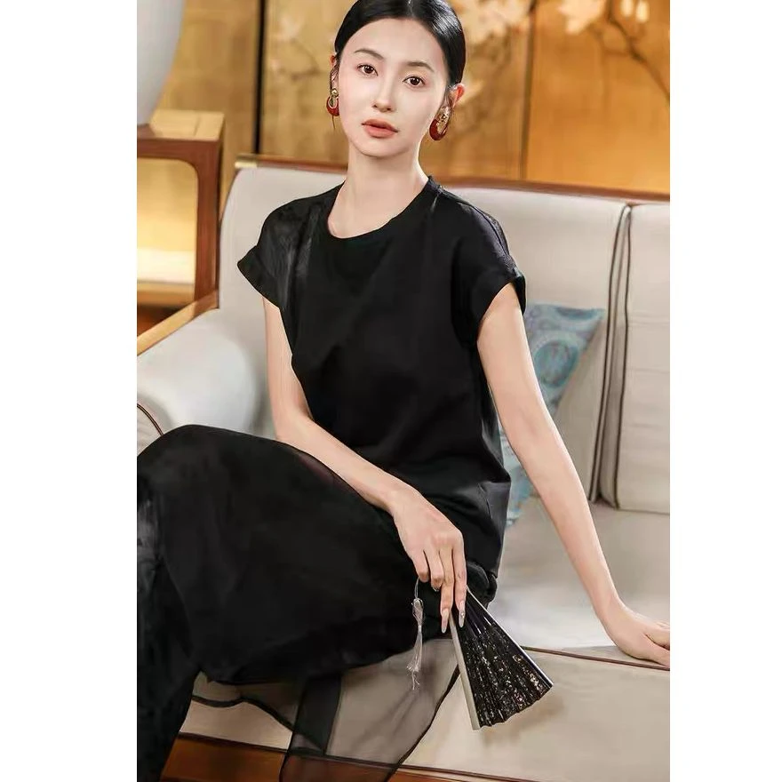 【时代双鱼】高定丝光棉刺绣T恤