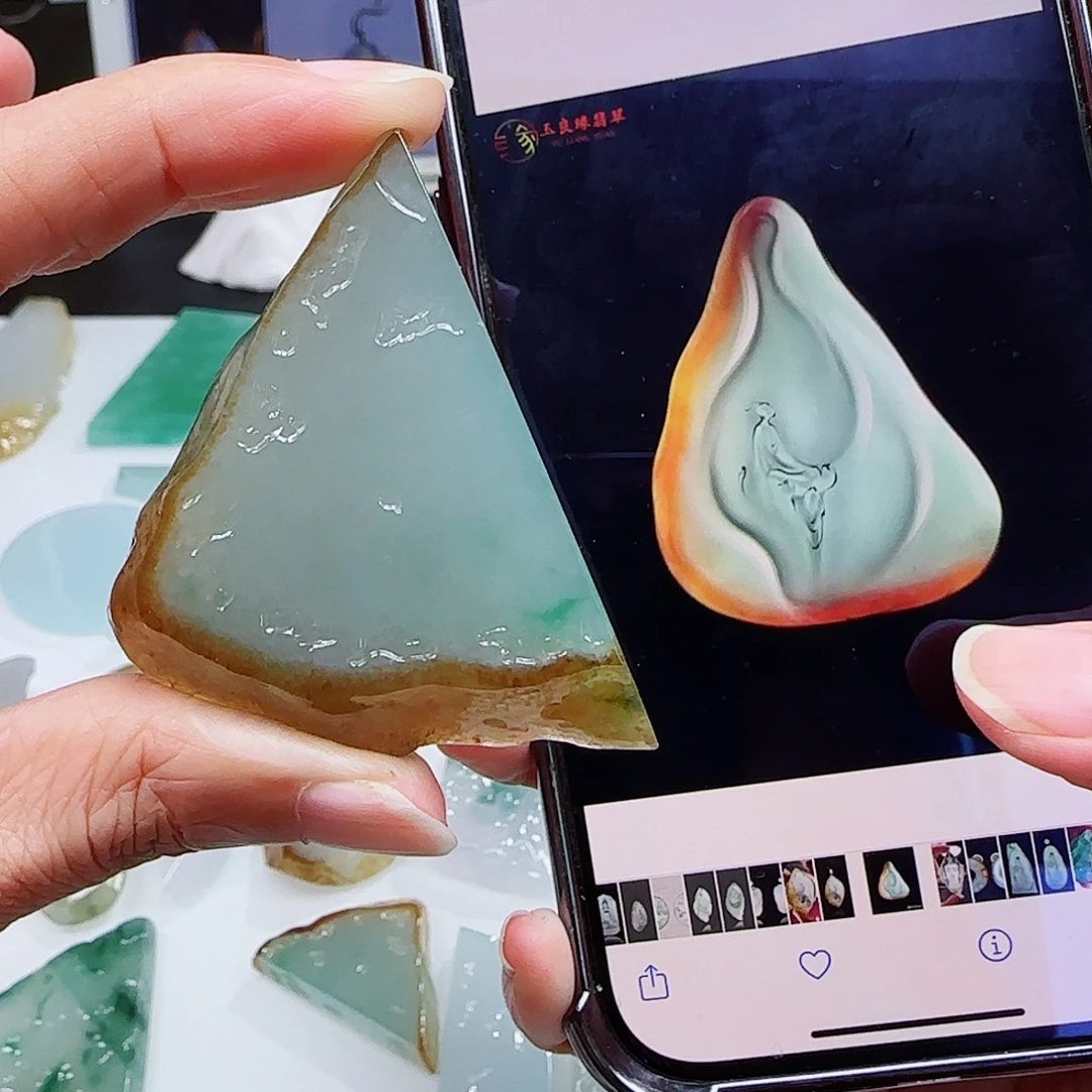 定制翡翠未镶嵌缅甸翡翠挂件