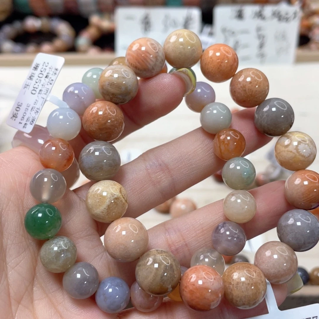 硅化珊瑚（珊瑚玉）手链未镶嵌Q**Y336