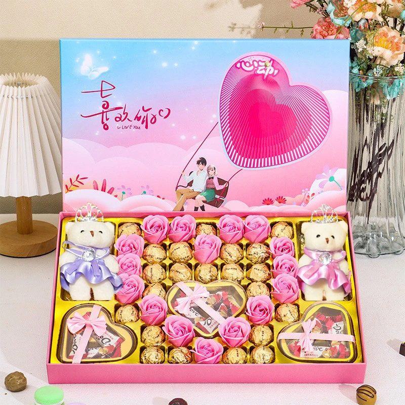 元旦跨新年小礼物送女朋友老婆媳妇德芙惊喜表白巧克力礼盒装零食