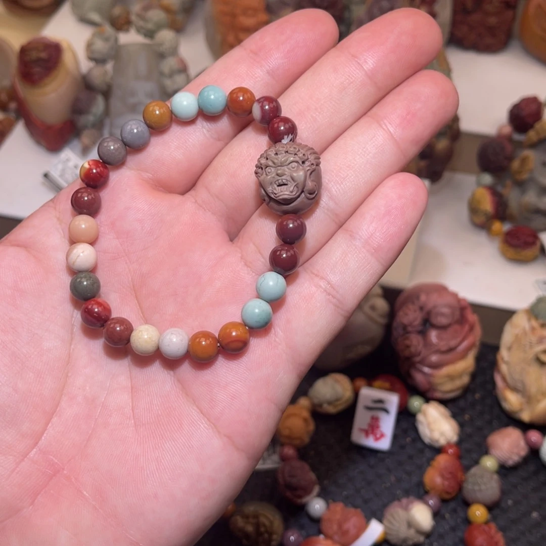 未镶嵌手串石英质玉（阿拉善玉）