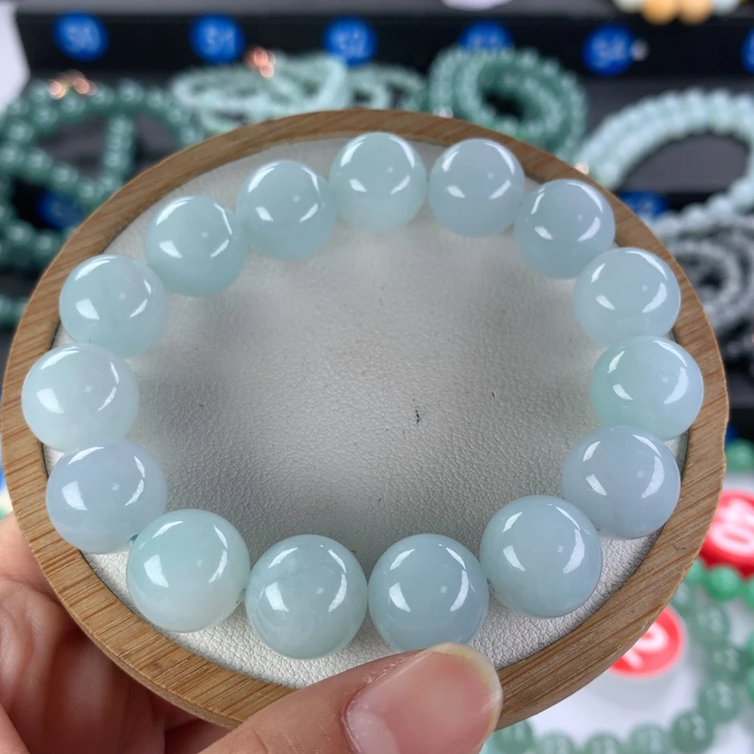 翡翠手链未镶嵌卡13.8