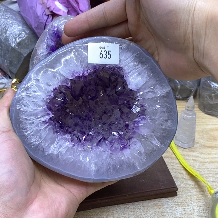 未镶嵌紫晶大型摆件（非配饰）桃****花