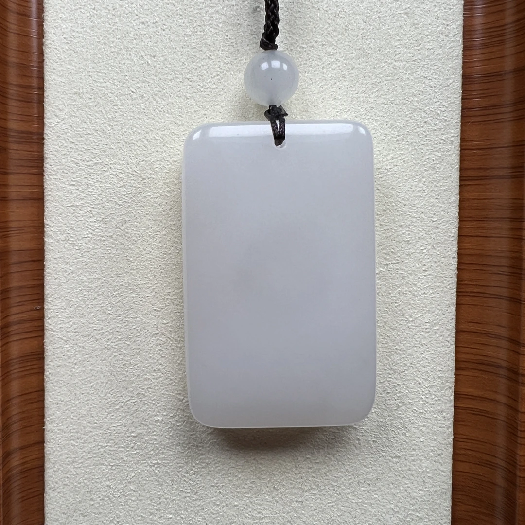 天然玉石新疆金丝玉351平安无事牌