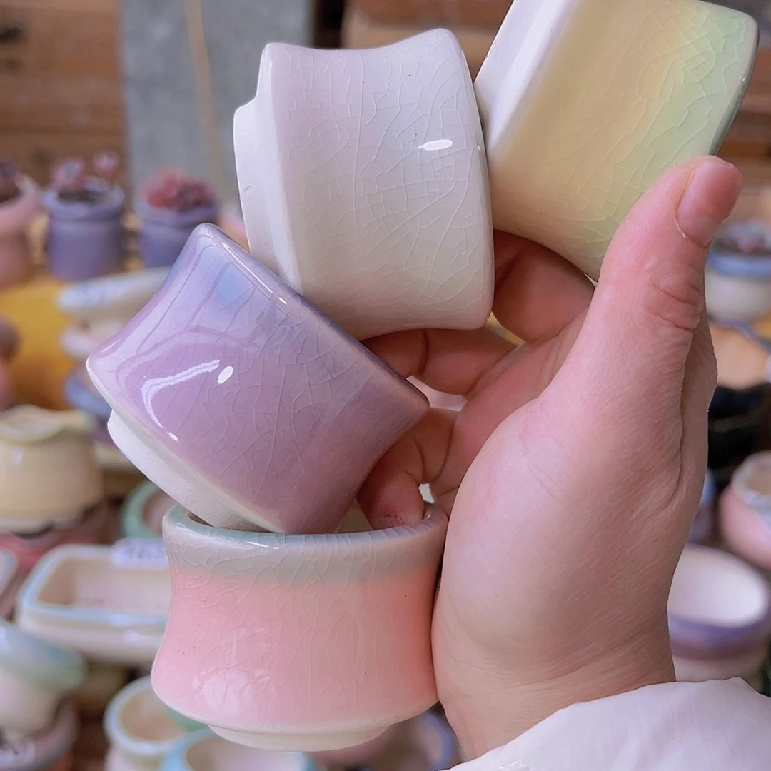 红陶陶瓷花盆当场满12包邮