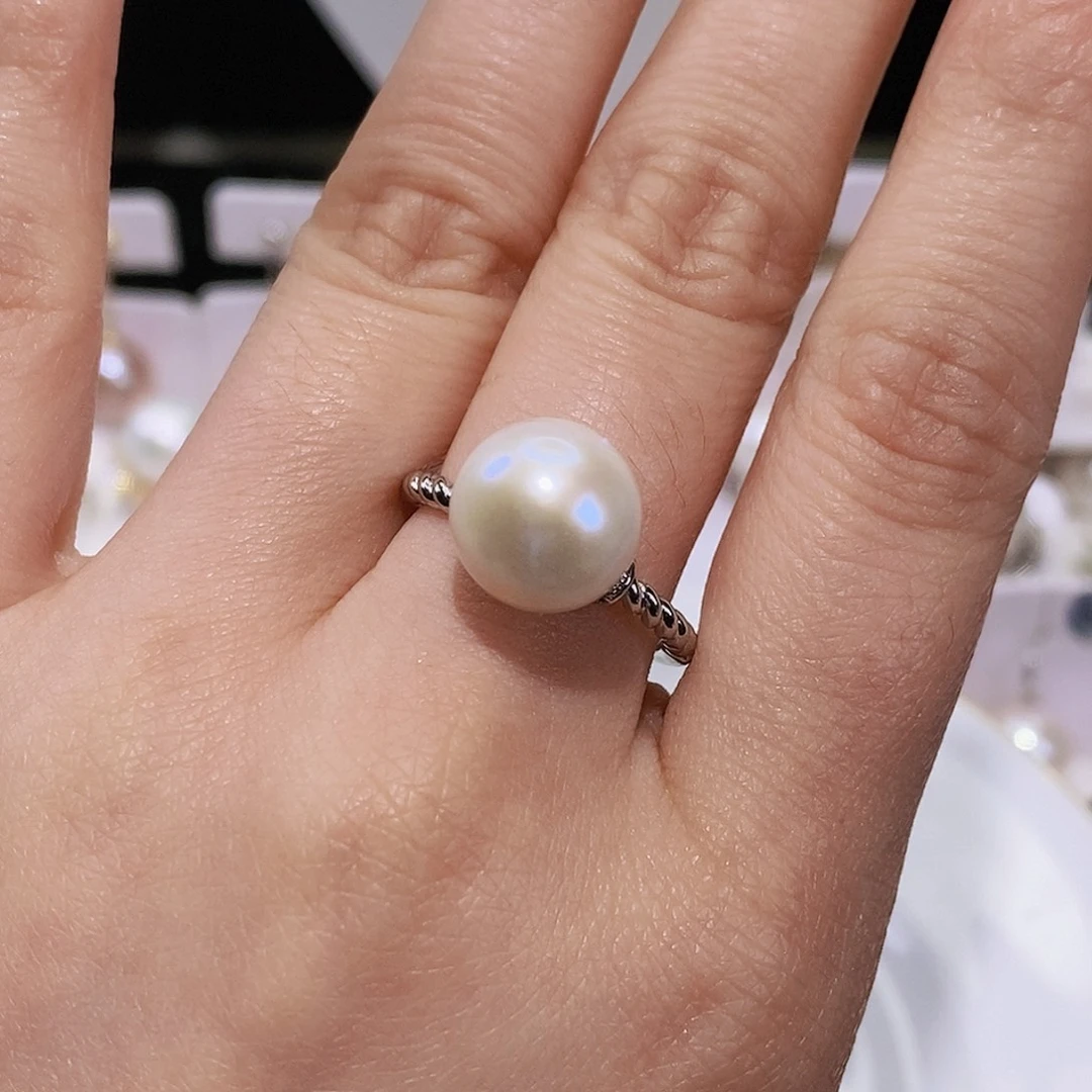 淡水珍珠戒指合金