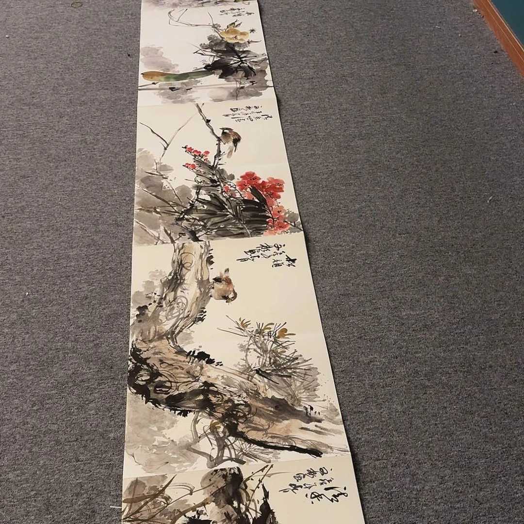 国画溥老师画作画作