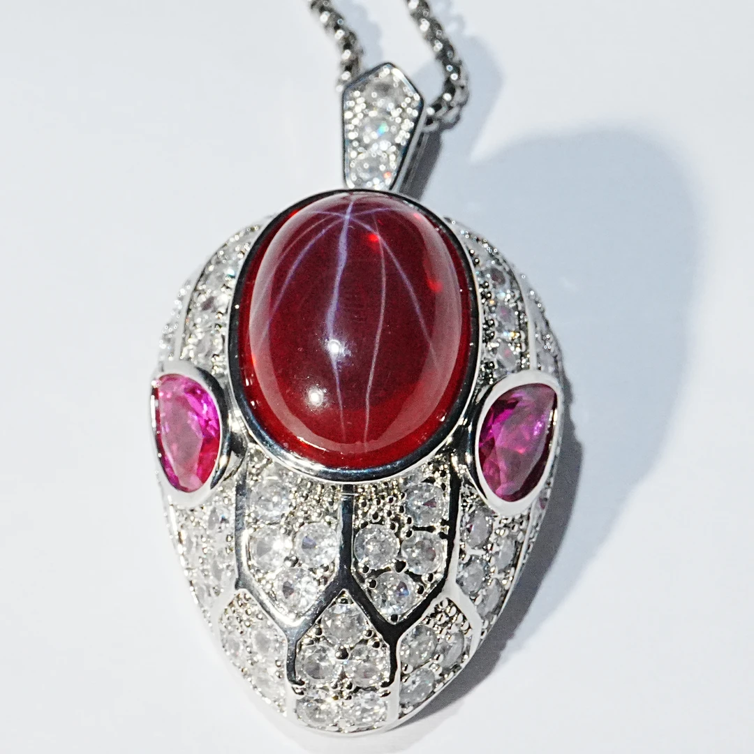 矿区高定【美吉豪】-典藏轻奢-星光红宝石-吊坠-A542