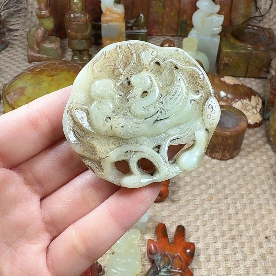 白玉菩提吊坠挂件