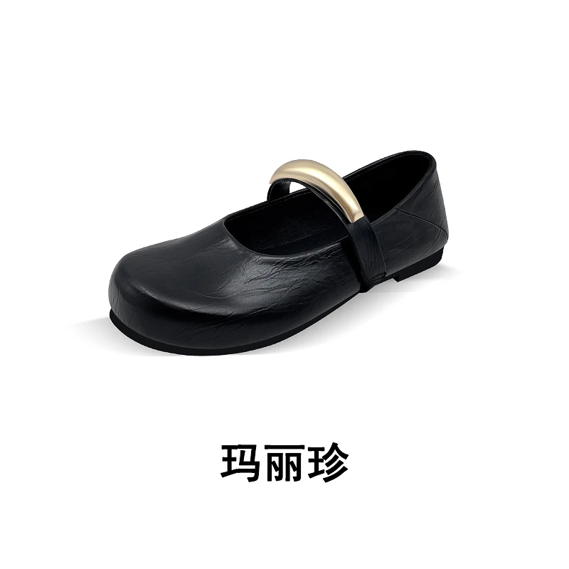 【玛丽珍】春秋时尚高级感百搭包头软底玛丽珍单鞋女鞋-C-6