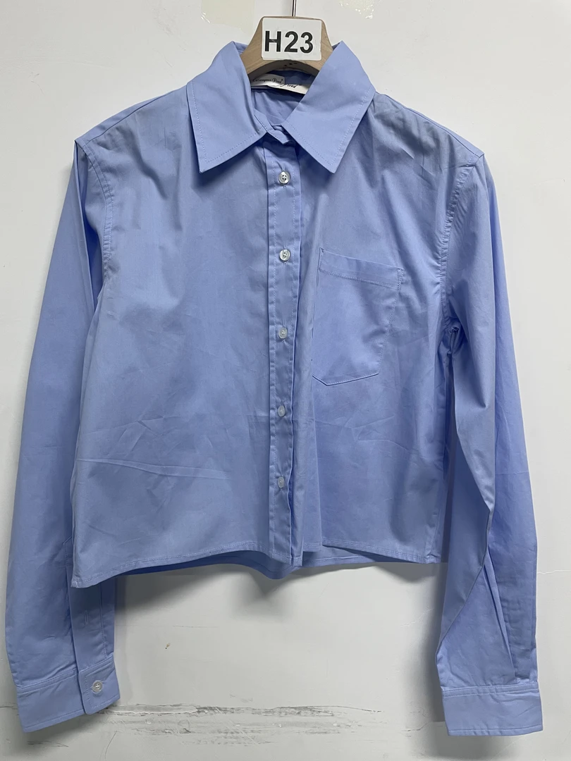 ( H23 ) GD LAOLENTOE 纯色长袖宽松衬衣