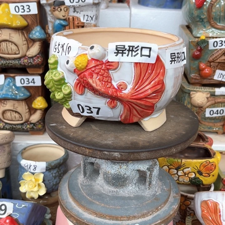 紫砂花盆粗陶材质多肉花盆