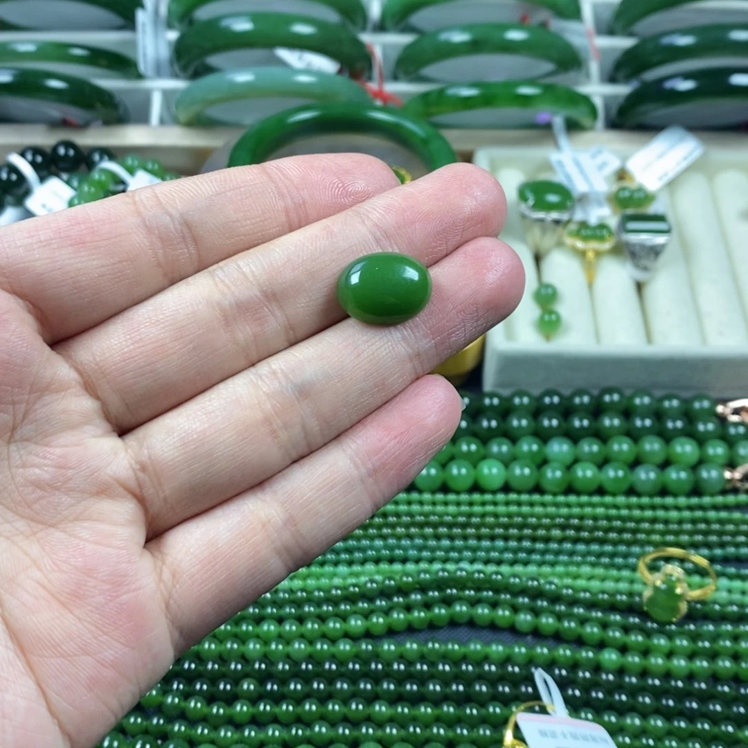 和田玉（碧玉）戒指未镶嵌爱****潘