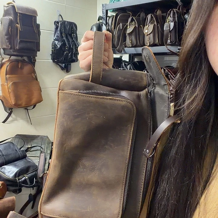 小牛皮（革）头层牛皮洗漱包